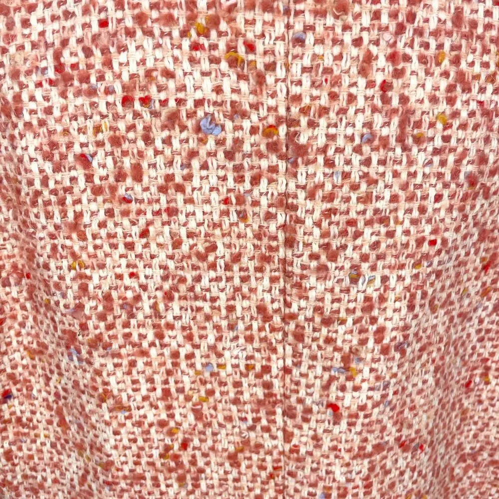 J. Crew Nalya Daphne Italian Tweed Topcoat In Faded Guava Multi Size 14 New - Picture 13 of 16